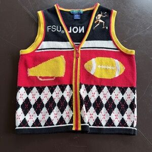 FSU Themed V-Neck Sweater Vest